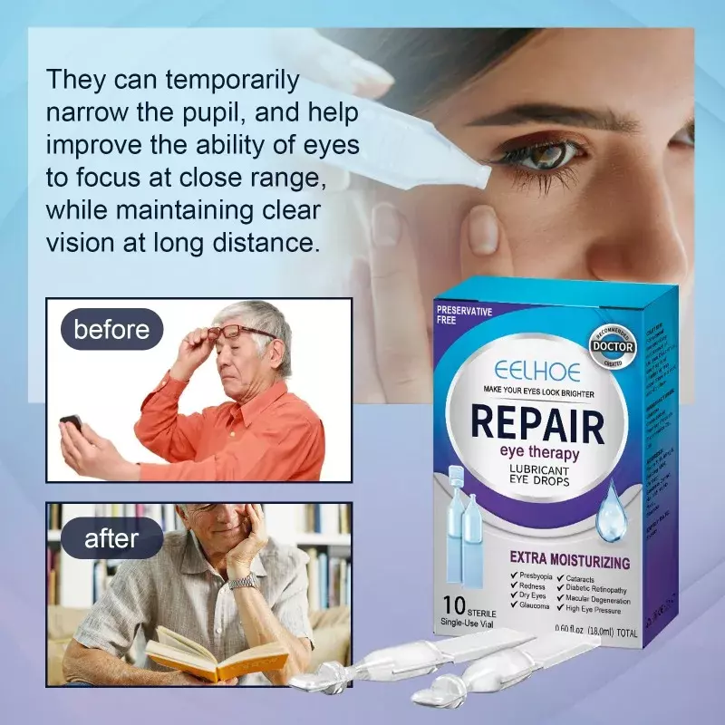 Eye Drop Improve Eyesight Protection Relieve Eyes Fatigue Dry Itchy Redness Blurred Vision Discomfort Moisturizing care solution
