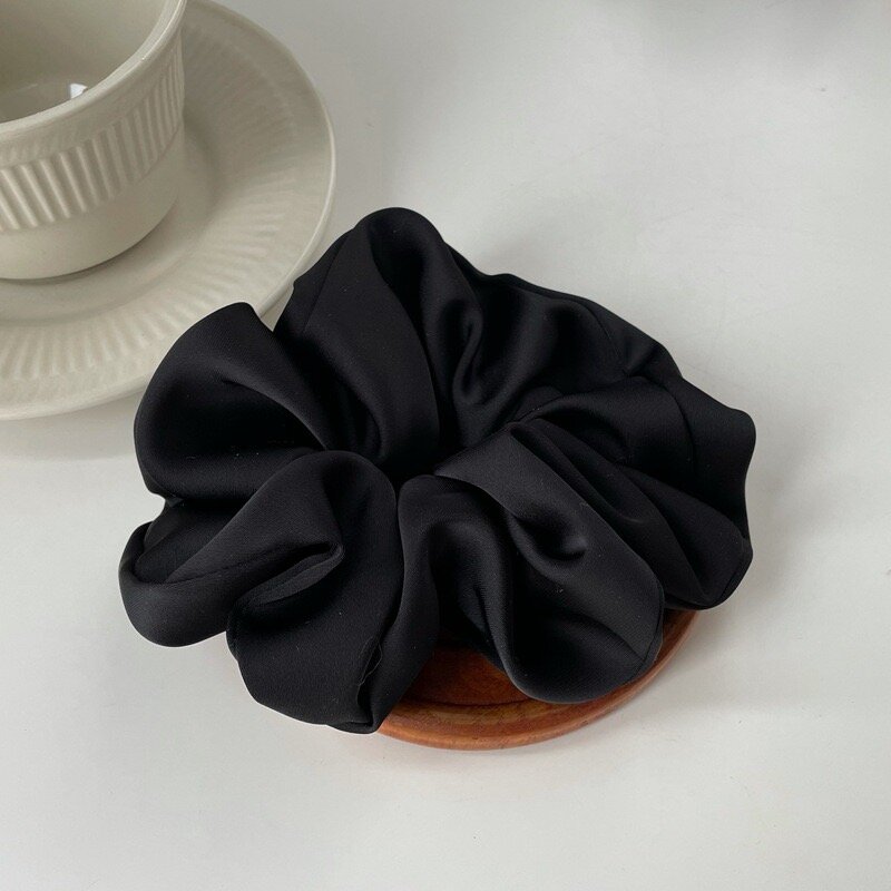 Wholesale high quality new silk hair scrunchies Large elastic fashion solid color girls elastic hair tie hairband women