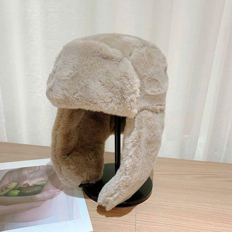 Men Women Lei Feng Hat Warm Lei Feng Hat Unisex Thickened Plush Lei Feng Hat with Earflap Design for Autumn Winter for Men