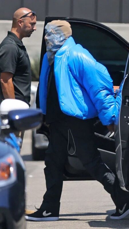 Kanye With The Same Cotton Clothing Men And Women Klein Blue Down Cotton Clothing Casual Short Bread Clothing