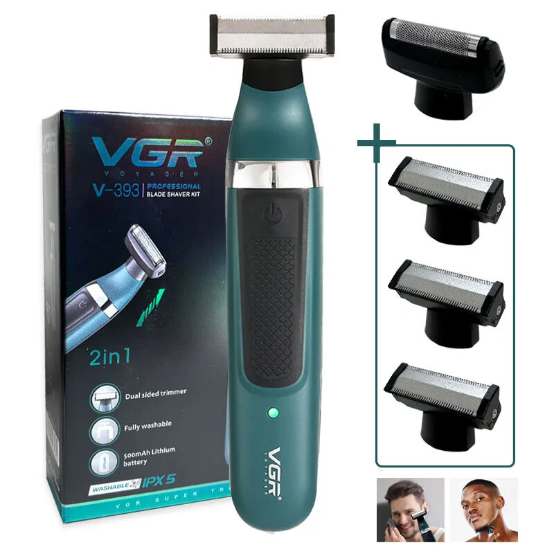 VGR-Depilación púbica para zonas íntimas, maquinilla de afeitar de seguridad para hombre y mujer