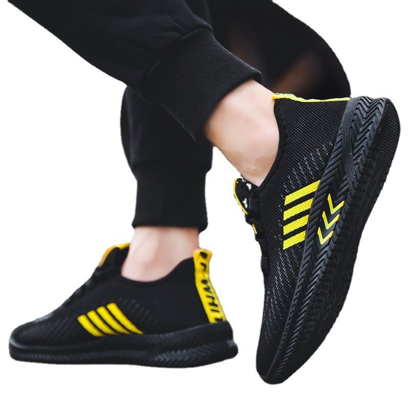 Кроссовки мужские на шнуровке, мягкая подошва, дышащие, Вулканизированная подошва, повседневная спортивная обувь, 2024