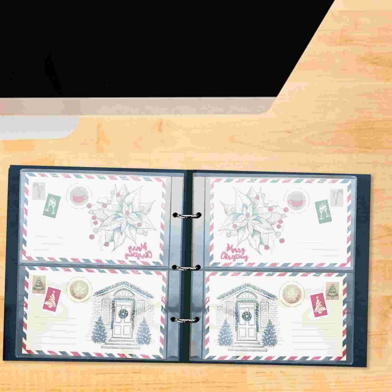Raccoglitore da 10 fogli raccoglitori di maniche di valuta pagine di valuta in plastica trasparente a 3 tasche raccoglitore a tre anelli di ricarica raccoglitore di valuta