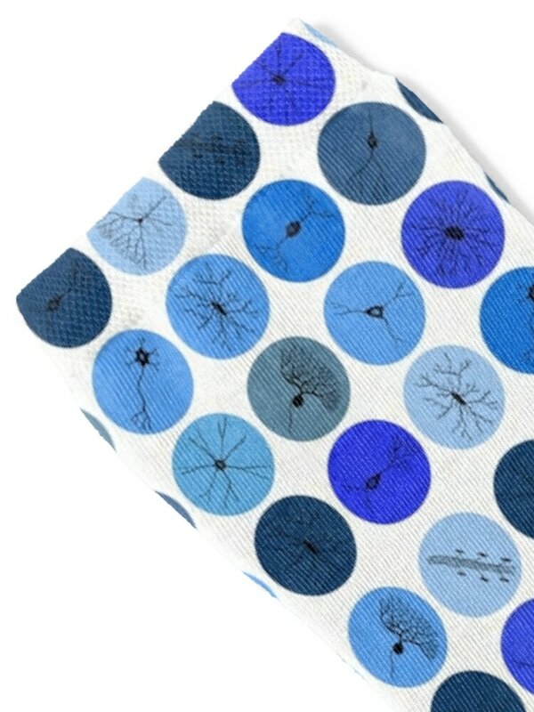Blue Neuron Dots Socks para homens e mulheres, Hip Hop, Novo