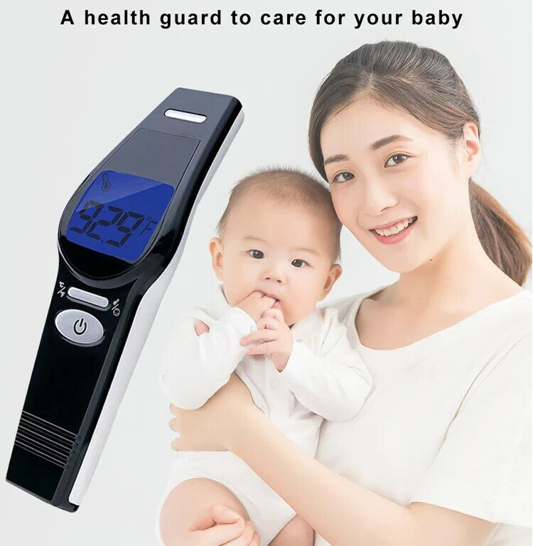 Não-contato testa temperatura arma detector de temperatura termômetro eletrônico digital infravermelho para adultos crianças crianças