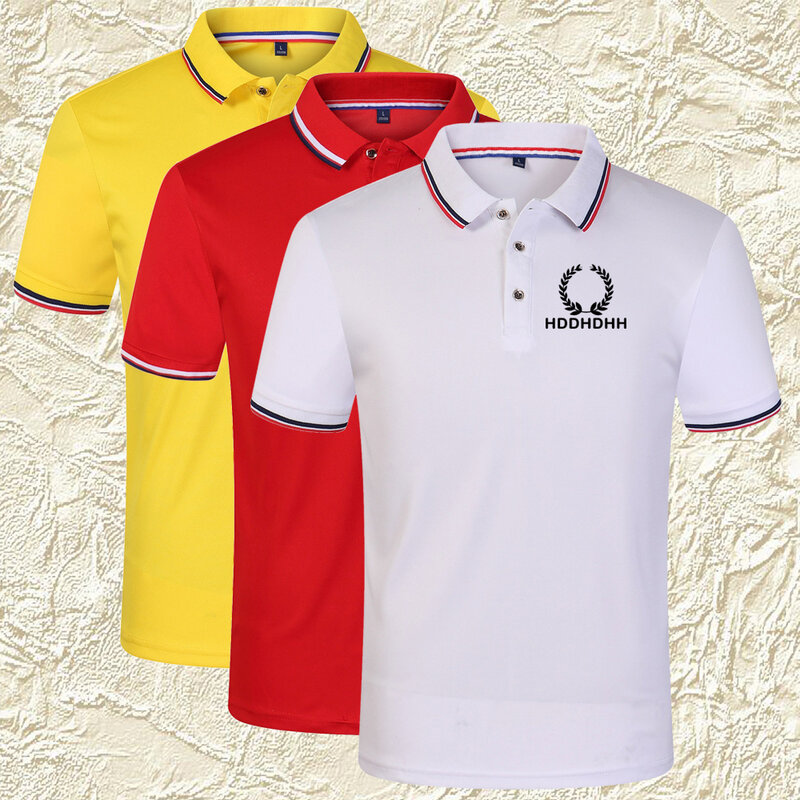 Colorblock Lapel Short Sleeve T-Shirt Men's Summer New Business Casual Polo Shirt