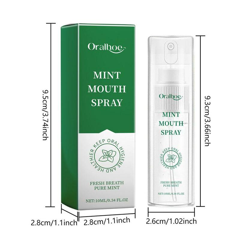 Mint Breath Air Freshener Spray, Spray de boca, limpa a boca, cheiro de fumaça, mau hálito