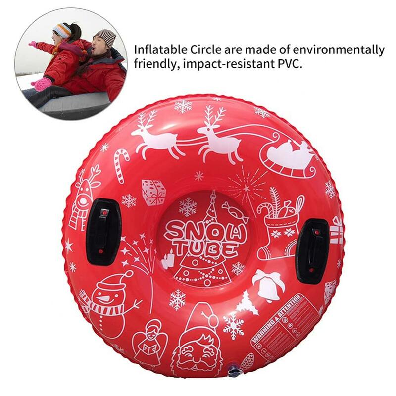 Anillo de esquí inflable grueso para adultos, juguetes de nieve de invierno, resistente al frío