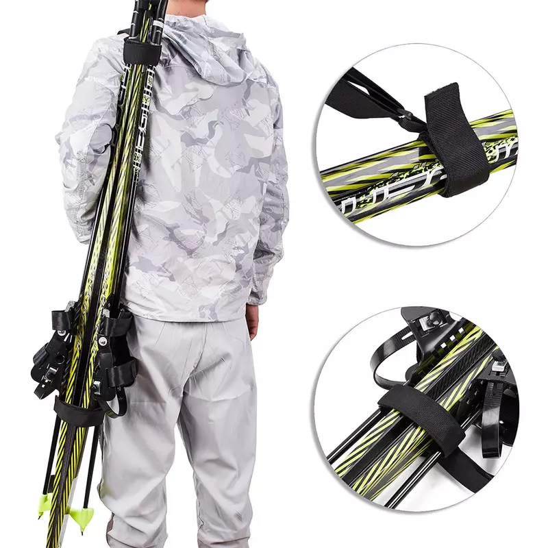 Регулируемый плечевой ремень для сноуборда, ремни для переноски лыжных и лыжных рюкзаков, держатель для лыжных принадлежностей, нейлоновый ремешок для лыжных полюсов