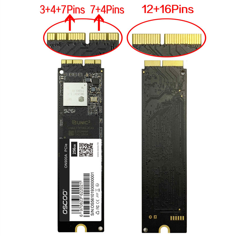 Disco Duro SSD PCIe para Macbook Pro, 256GB, 512GB, 1T, A1502, A1398, Macbook Air, A1369, A1466, A1465, Mac mini, A1347, Mac Pro
