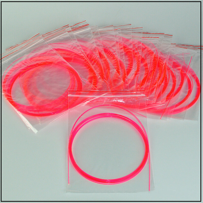 Cable de fibra óptica fluorescente de 1M, varilla de fibra óptica de 1,0mm, 1,5mm, 2,0mm, iluminación de fibra Ultra óptica de neón rojo para mira de pistola de cierre