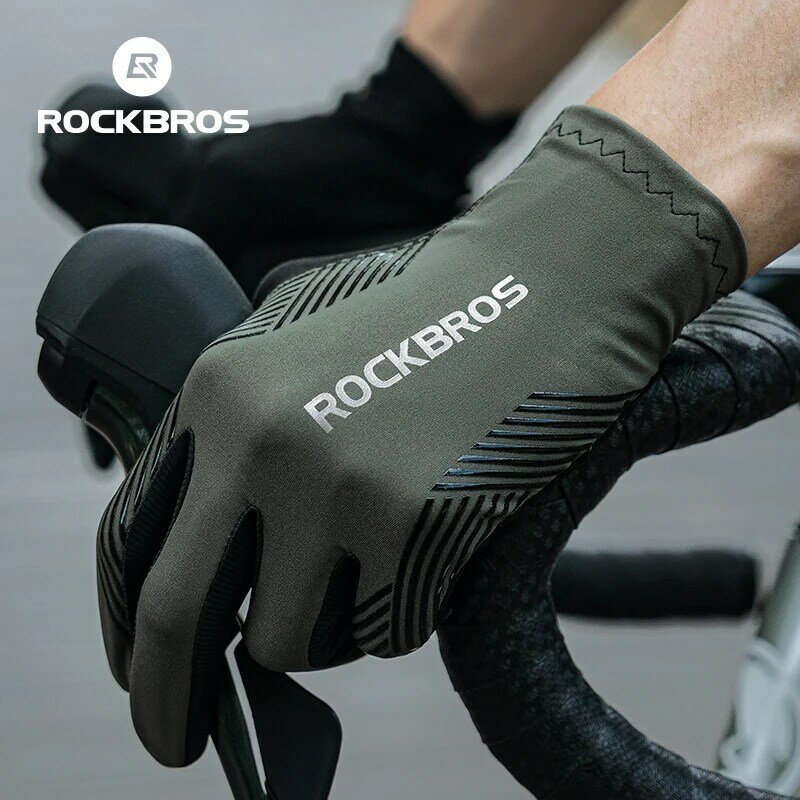 Rockbros Sommer Fahrrad handschuhe atmungsaktive MTB Rennrad rutsch feste Handschuhe Touchscreen Frühling Voll finger Motorrad Reit handschuhe