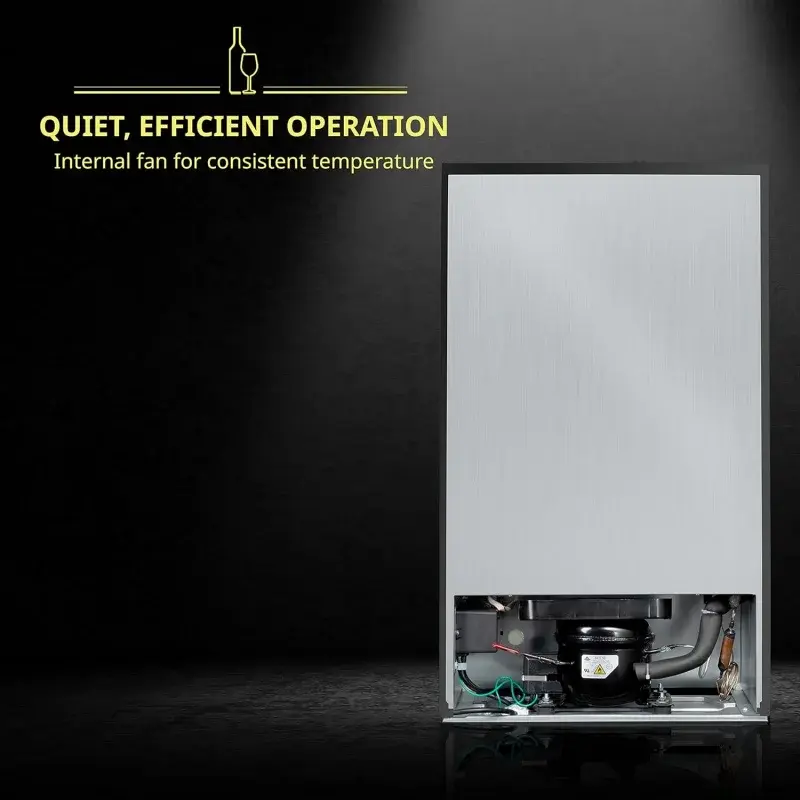Schécké-Refrigerador de Adega Autoportante Grande com Fechadura, Compressor de 28 Garrafas Tinto, Branco, Champanhe ou Spar