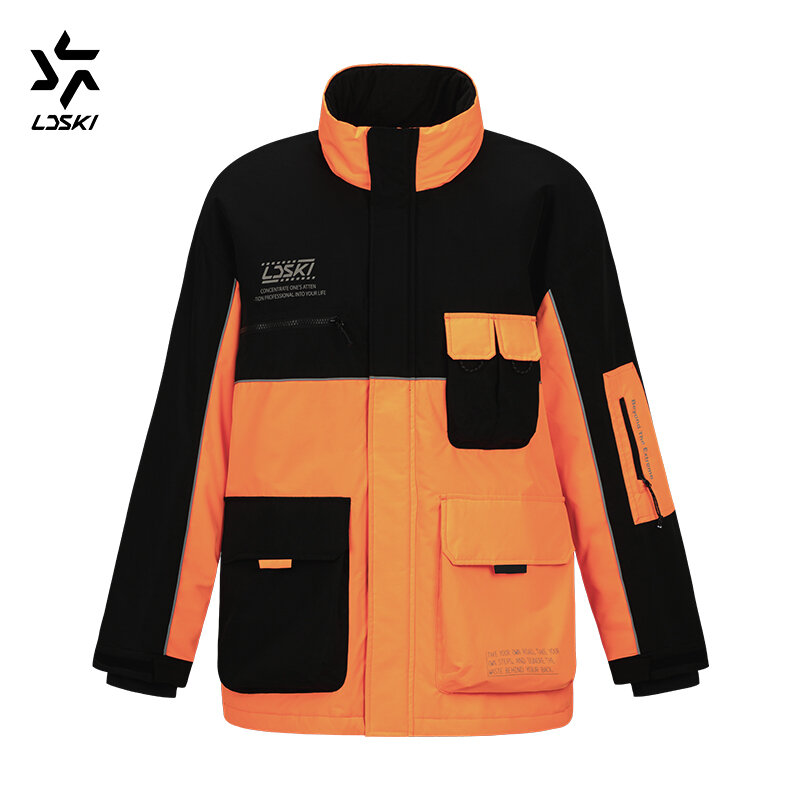 LDSKI Ski Jacket Women Men Thermal Clothing Windbreaker Waterproof Mountain Pockets Winter Warm Suit Snow Coat Snowboard Wear