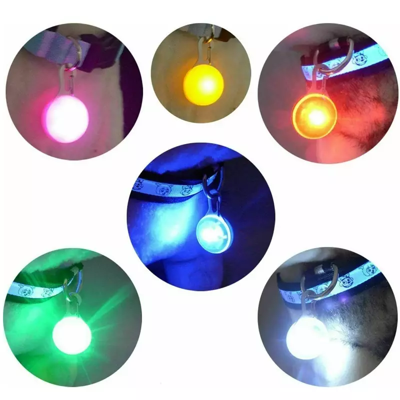 LED Leucht Hund Katze Kragen Anhänger Glowing Charme Lichter Bunte Sicherheit Lichter für Nacht Walking Haustier Kragen Liefert Zubehör