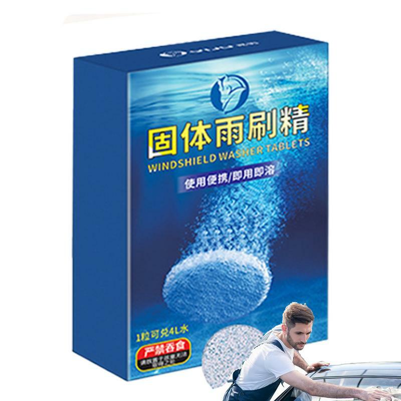 8pcs Car Windshield Cleaner Tablets Multi-Purpose Automotive Remarkable Anti-Freeze Effect Cleaning Tablets For Cars Maintenance