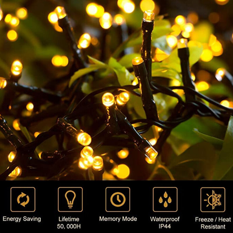 Christmas Tree Fairy String Lights 100leds 200leds Battery Powered Waterproof Lighting for Wedding Xmas Outdoor Indoor Decor