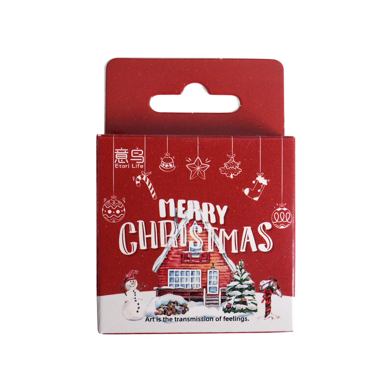 Mini autocollants de Noël mignons, étiquette autocollante en papier, INS Aesthetic Kawaii, bonhomme de neige, matériel de scrapbooking de papeterie, 45 pièces