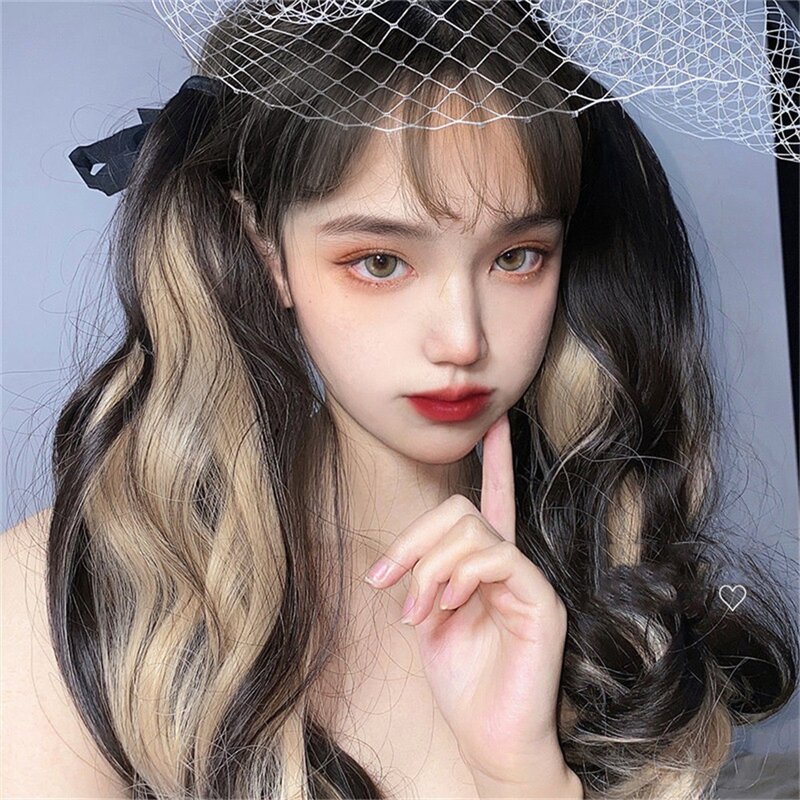 Synthetic Long Wavy Ponytail Hair Extension Clip Highlighting Wig Clip In Hair Heat-Resistant Wigs For Women