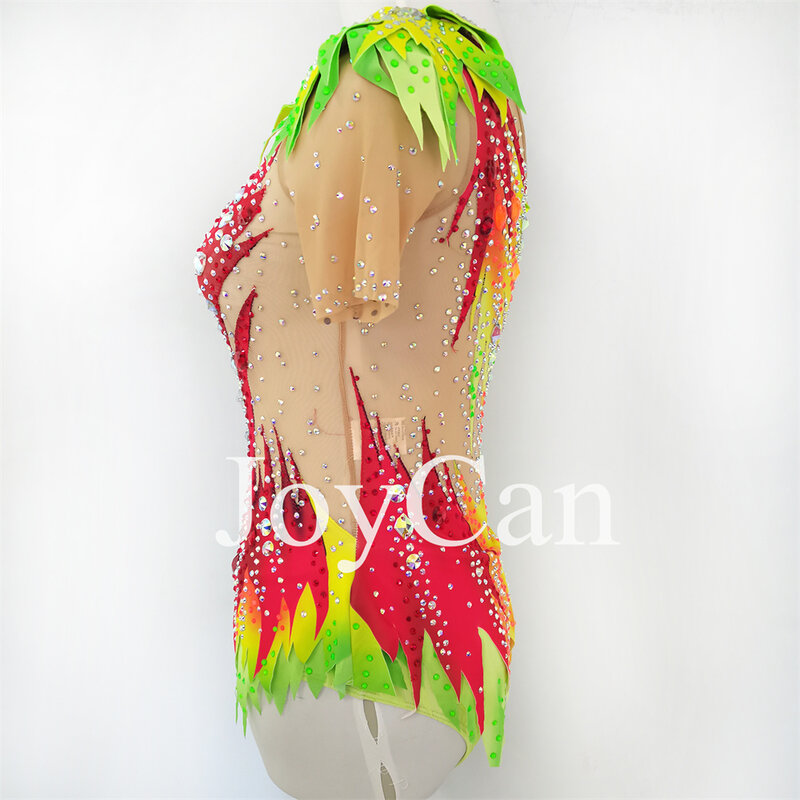ملابس نسائية أنيقة من JoyCan للجمباز سبانديكس ، ملابس رقص الفتيات ، برتقالي ، منافسة الفتيات
