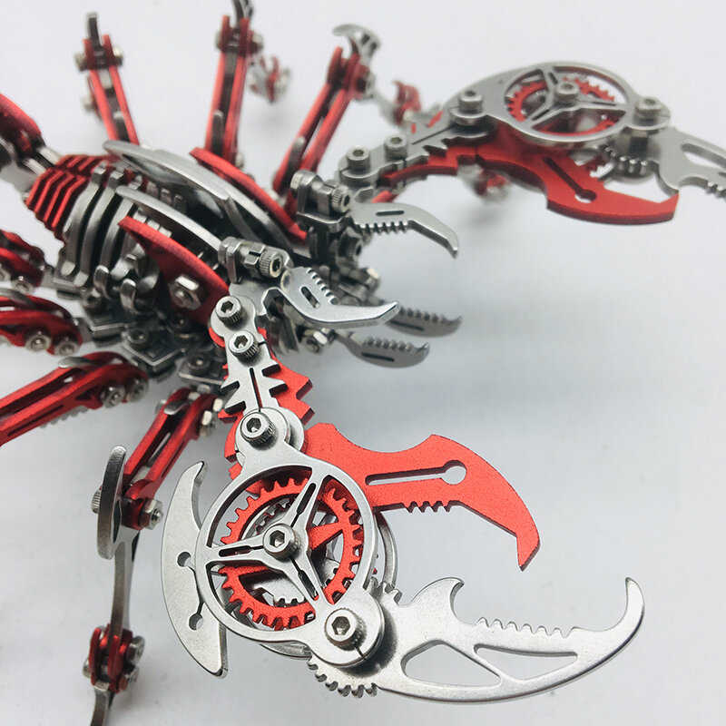 454 szt. Puzzle 3d Scorpion zestaw modeli do składania metalowy Model do montażu zabawki dla dzieci dorosłych prezent urodzinowy Diy zabawka dekoracja biurowa