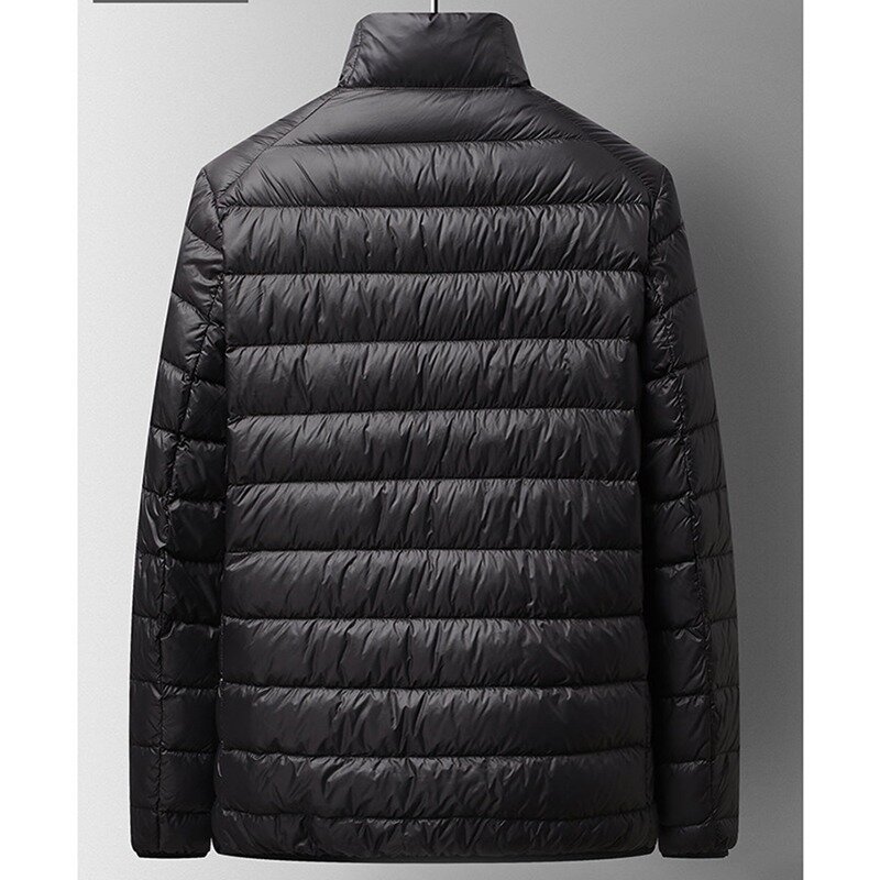 Jaket bulu angsa hangat untuk pria, jaket musim gugur berkualitas tinggi, mantel bulu angsa tipis hangat untuk pria