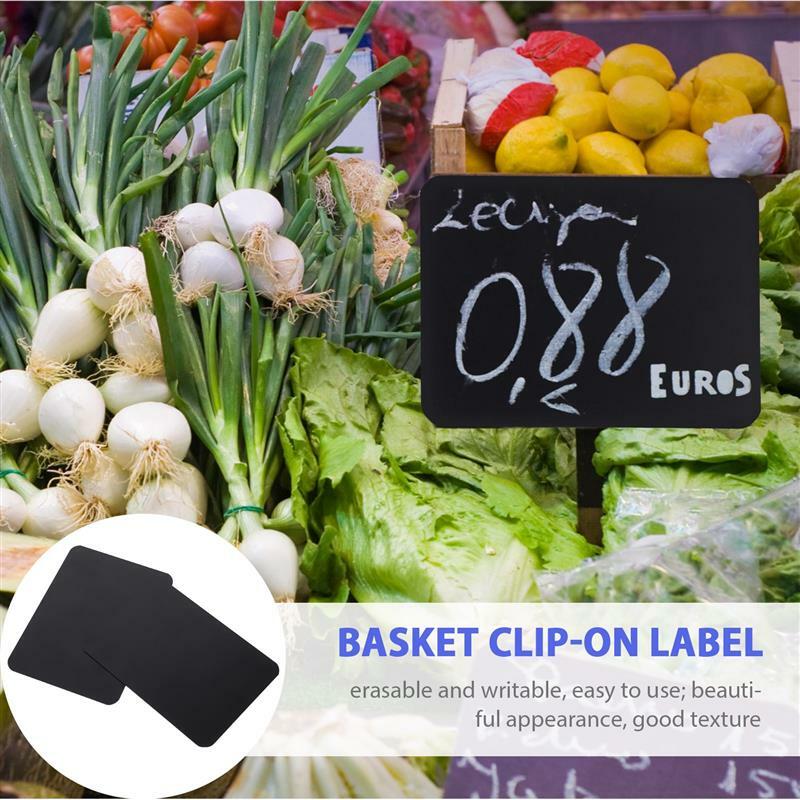 12Pcs Herbruikbare Labels Clip Unieke Nuttig Mand Clip-On Label Opbergbakken Clip Voor Supermarkt Winkel