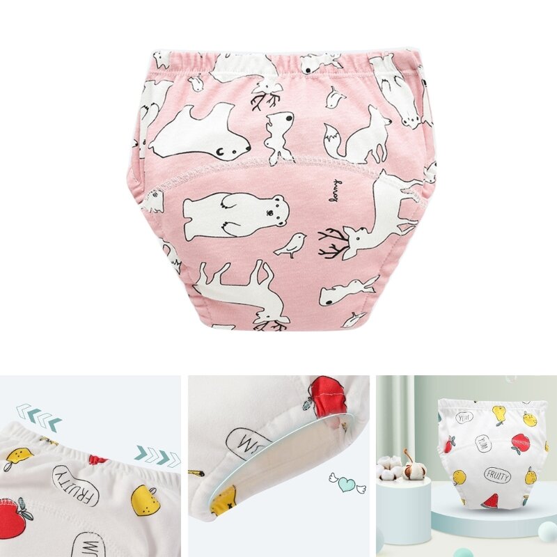 Cartoon Baby Diaper Pants Reusable Infant Nappy Diaper for Boys Girls Breathable Washable Potty Training Diaper Pants Dropship