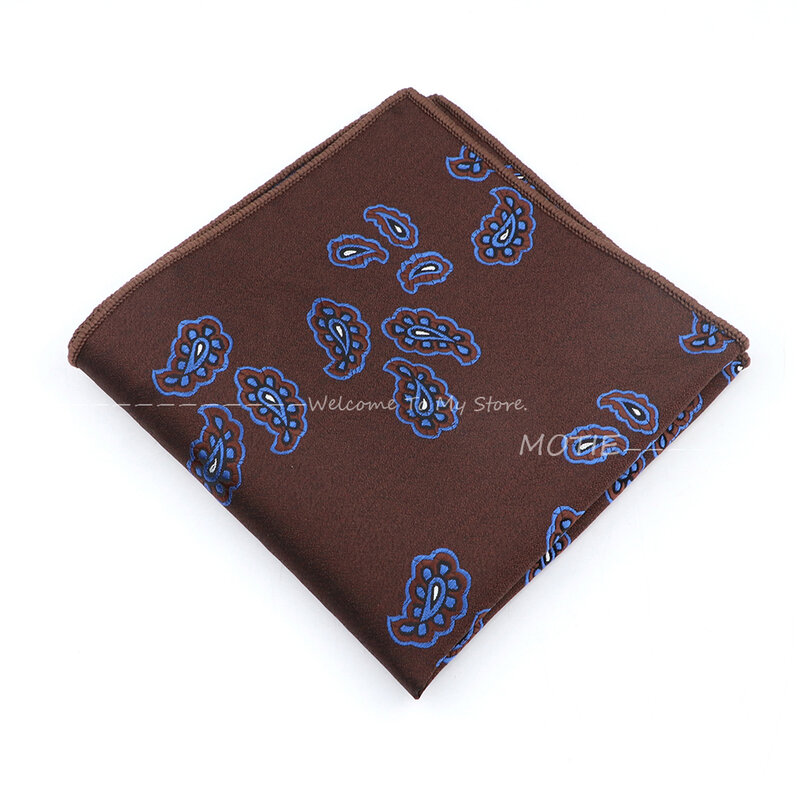 Fashion Polyester Handkerchief Paisley Pocket Square Hanky For Men Wedding Party Daily Wear Shirt Suit Decoration Accessory Gift
