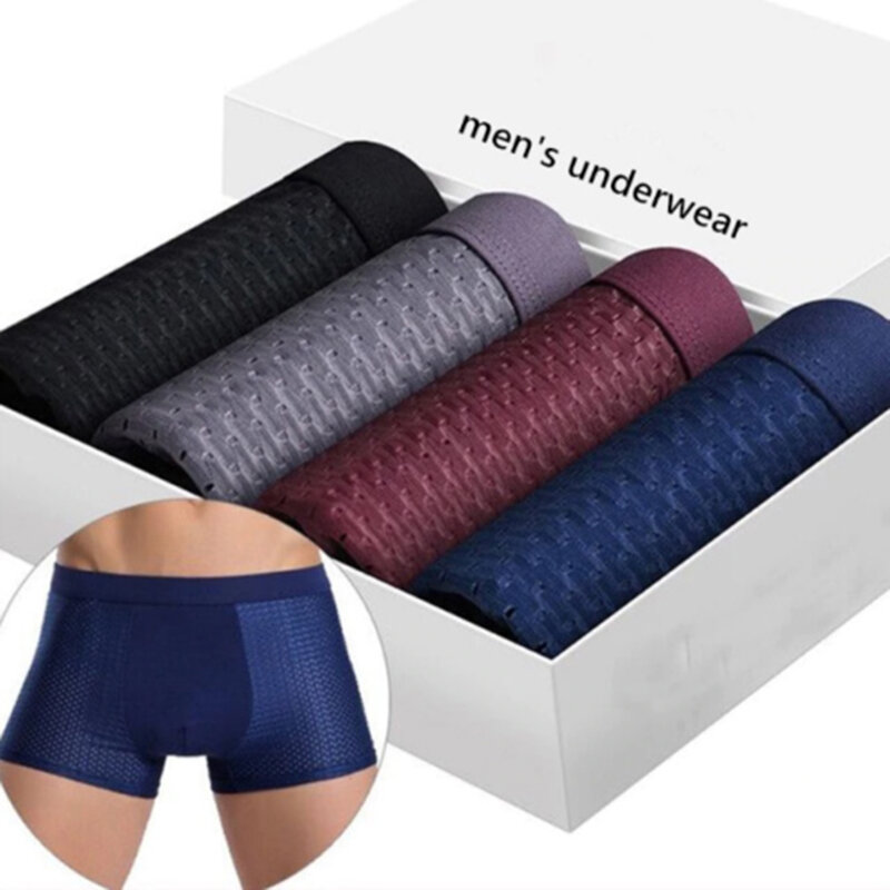 Bamboowear Bamboo Boxer Short Men Microfiber Boxer Briefs Underwear Compression Stretch