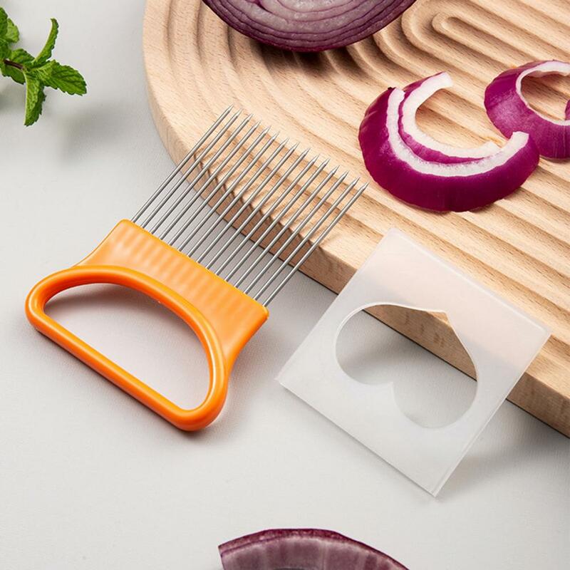 Кухонный инструмент, держатель для лука из нержавеющей стали, слайсер с нескользящей ручкой, Кухонные овощи для томатов, картофеля, для приготовления пищи