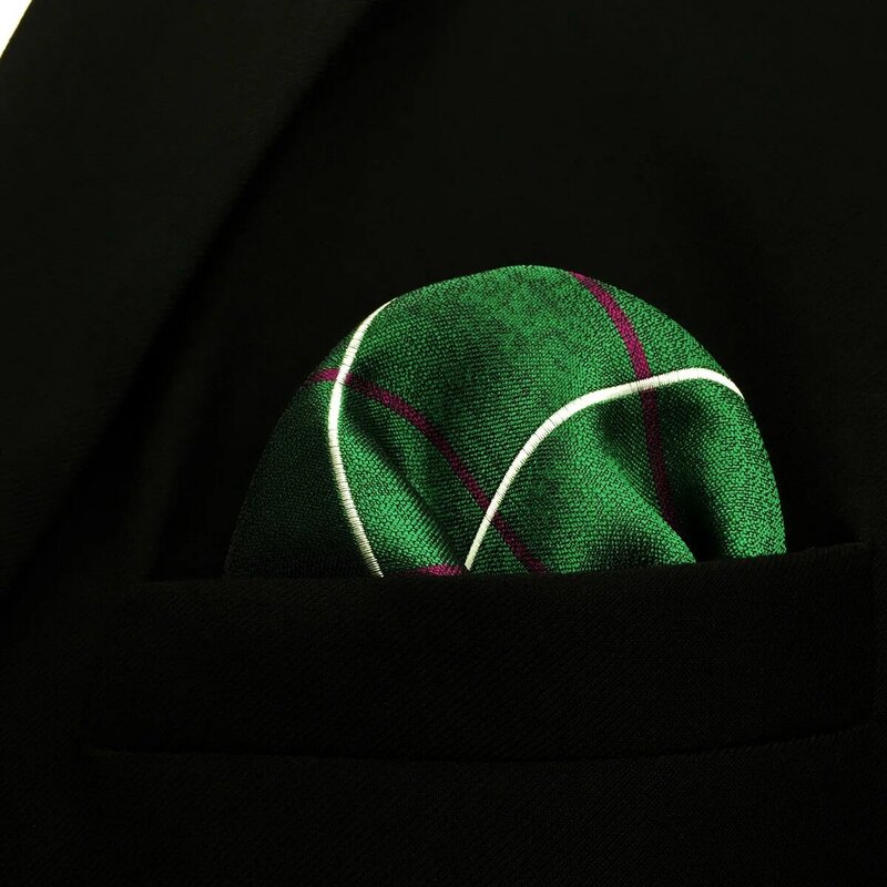 Pañuelo de seda clásico para hombre, pañuelo de negocios, Jacquard, colorido, cuadrado, punto, Cachemira, boda