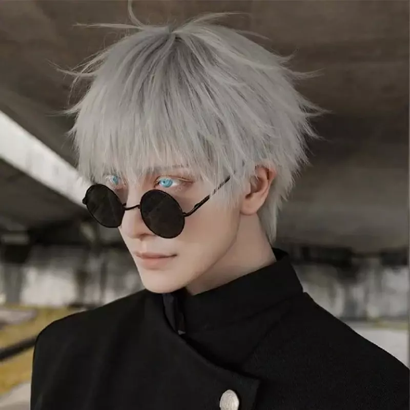 Jujutsu Kaisen Gojo Satoru Cosplay Glasses Eyewear Anime Halloween Black Glasses Costume Props Accessories Cosplay Anime