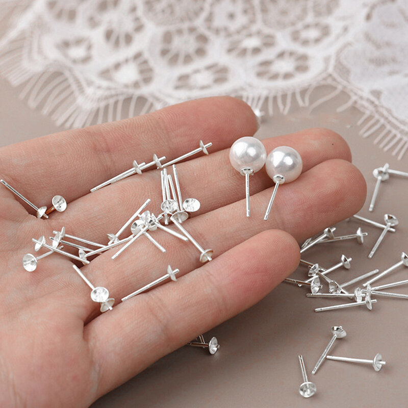 1 Pair Earring Pin Dangle Earrings Stud Pole Needle DIY Crafting Findings