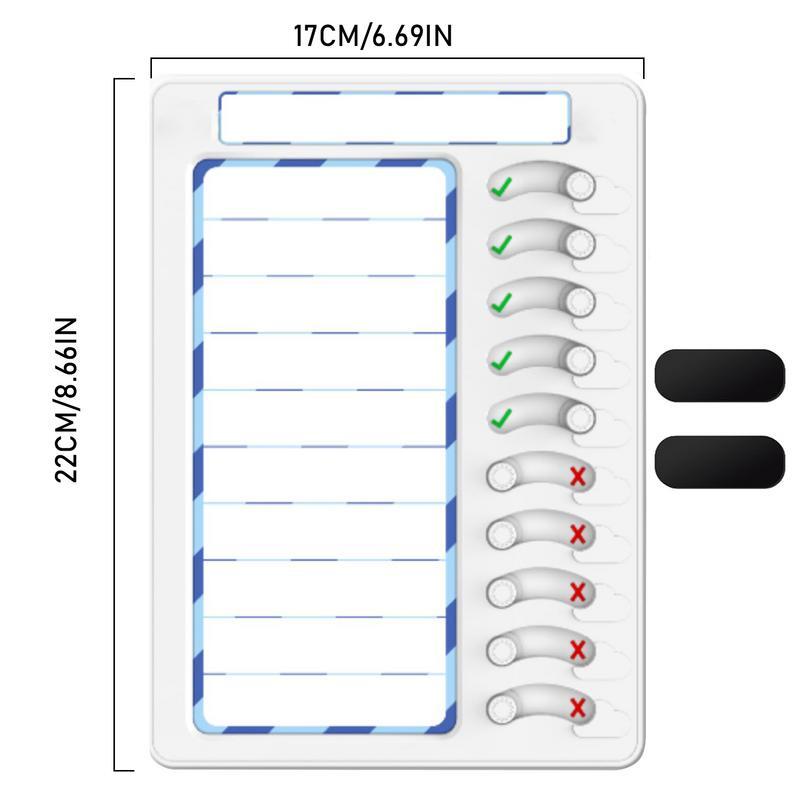 Chore Chart For Kids Daily Task Planning Board With 10 Sliders And Magnetic Markers Erasable Planner Board For To-do Lists