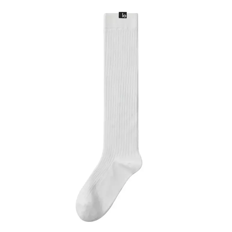 AL YOGA Cotton Soft Thin Home Casual Autumn Winter Warm Leg Socks Solid Color Vertical Sports Socks