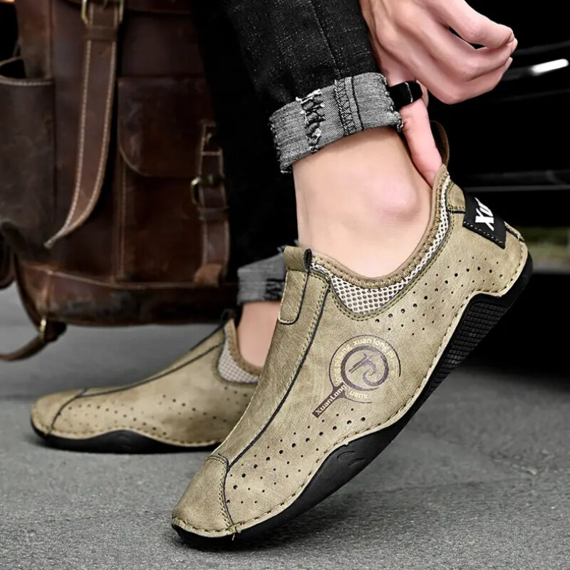 Мужские кроссовки на весну и осень, легкая Нескользящая удобная обувь на толстой подошве, стандартная нескользящая обувь для прогулок