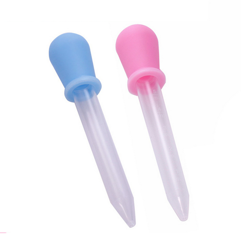 5ML przezroczysty z tworzywa sztucznego pipeta płynny lek zakraplacz 2 kolory dla dziecka