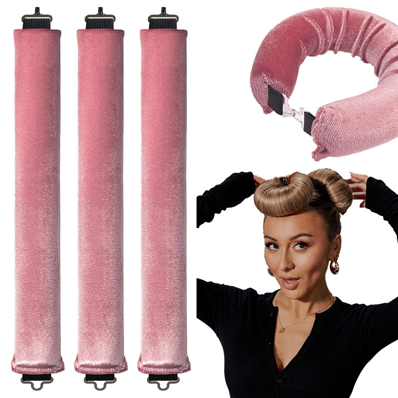 Heatless Rubber Curling Rubber Rollers for Women, Ferramentas De Cabeleireiro, Acessórios De Beleza, Produtos Curly, Sleep