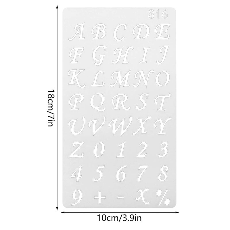 36 Pcs stencil dell'alfabeto stencil riutilizzabili per pittura con lettere in plastica modelli di Scale a spruzzo per disegno fai da te