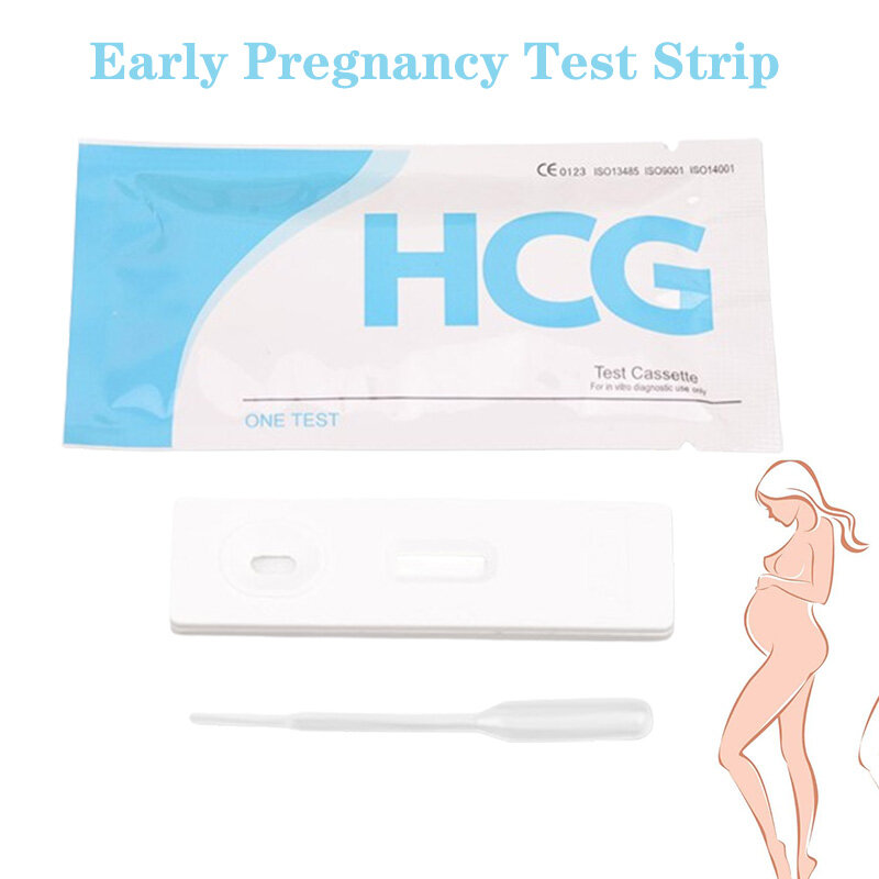 10 Stuks Vrouwen Vroege Zwangerschap Hcg Test Strips Over 99% Snelle Nauwkeurige Zelftest Vruchtbaarheid Test Snel Resultaat Urine Meetkits