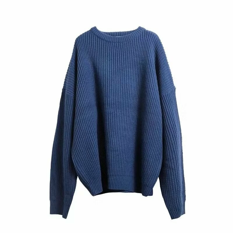 2023 wiosna nowe jasno luksusowe moda sweter z okrągłym dekoltem mężczyzn luźna dzianina cały mecz Boutique odzież proste Style