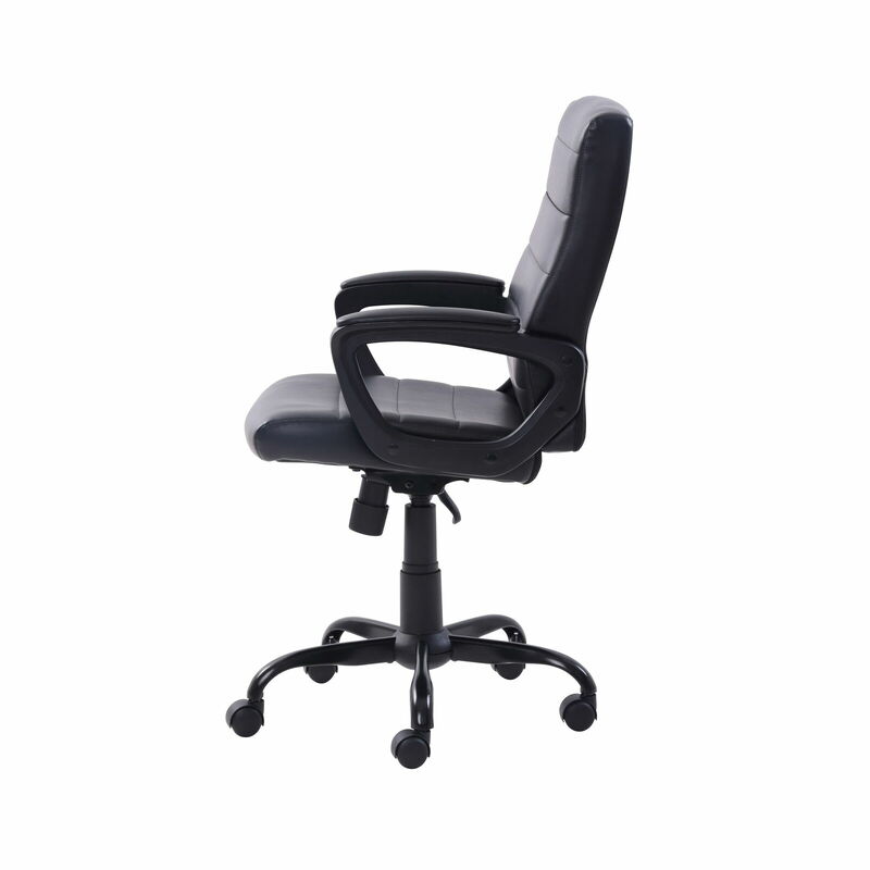 Офисный стул средней спинки для менеджера из лакированной кожи, несколько отделок