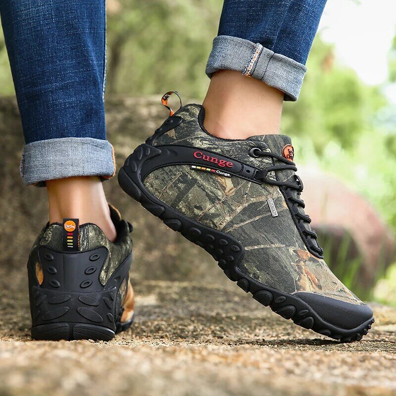 Men's Breathable Lightweight Comfortable Work Shoes Non Slip Sneakers for Outdoor Trailing Trekking Walking
