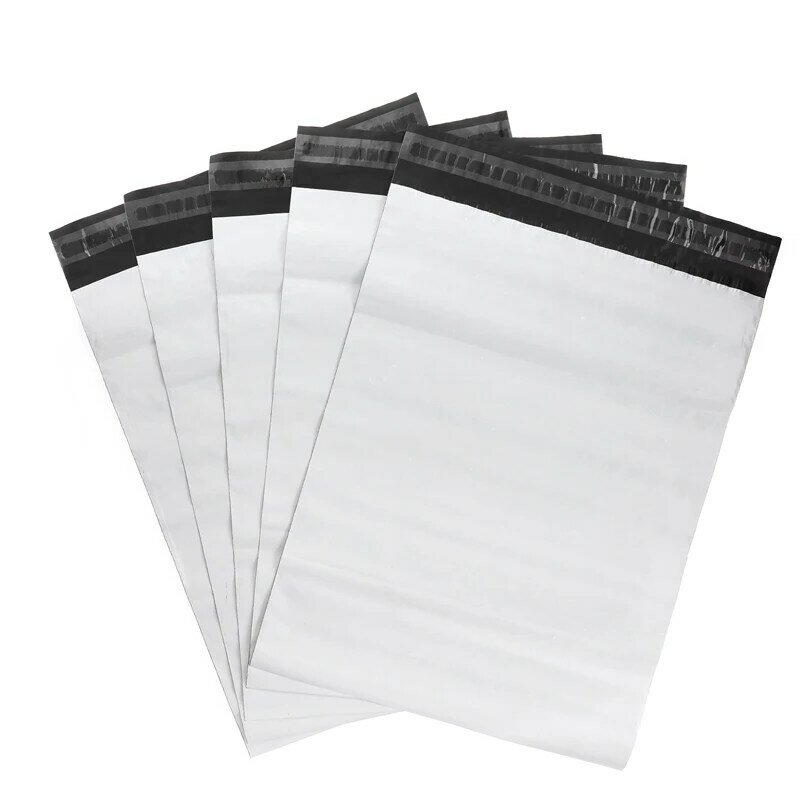 100 Stuks Witte Koerierszakken Zelfsluitende Zelfsluitende Zelfklevende Enveloppen Opbergzakken Plastic Poly Envelop Mailer Postbus