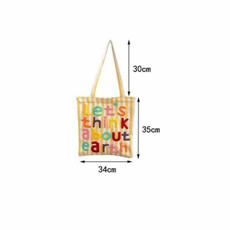 Ins Colored Letters Shoulder Bag New Embroidered Women Shopping Bag Student Coin Purse Fashion Canvas Handbag