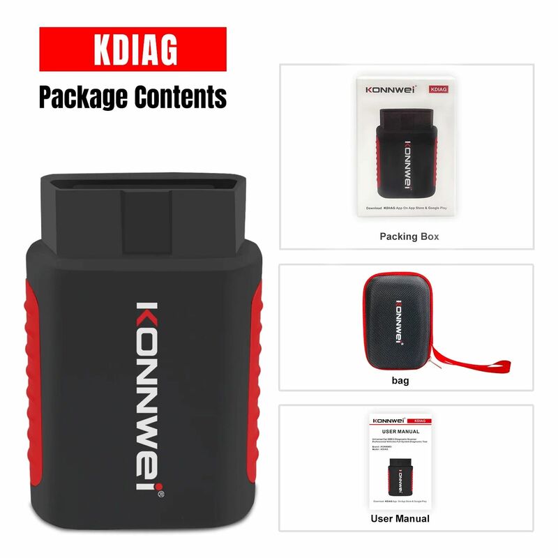 KONNWEI KDIAG Bluetooth Full System Auto Diagnostic Tool All System Car Scanner Code Reader Oil Reset Battery Match Serivce Free