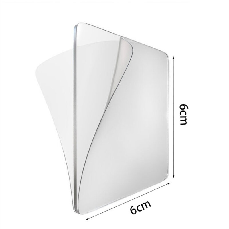 Двухсторонняя клейкая наклейка, многофункциональная клейкая лента 6x6 см, двухсторонняя клейкая лента, прозрачная бесшовная нано-конструкция