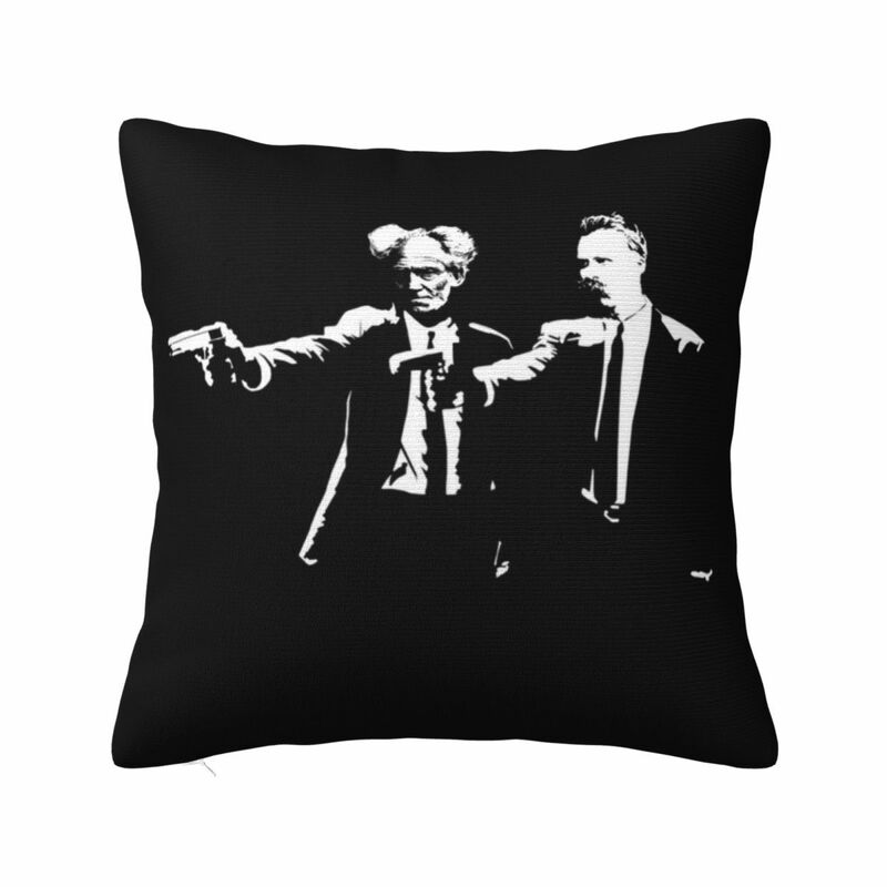 Schopenhauer Nietzsche-재미있는 철학 셔츠, 베개 던지기, 격자 무늬 소파, 럭셔리 베개 커버