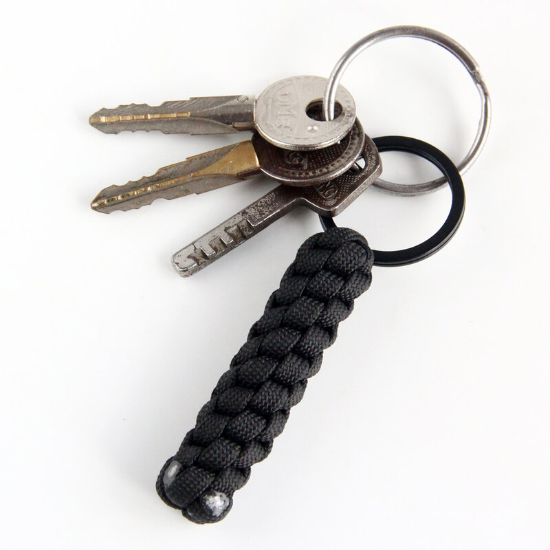 سلسلة مفاتيح باراكورد مع حبل نايلون مضفر ، أدوات البقاء على قيد الحياة ، سلسلة مفاتيح للتخييم في الهواء الطلق والمشي لمسافات طويلة